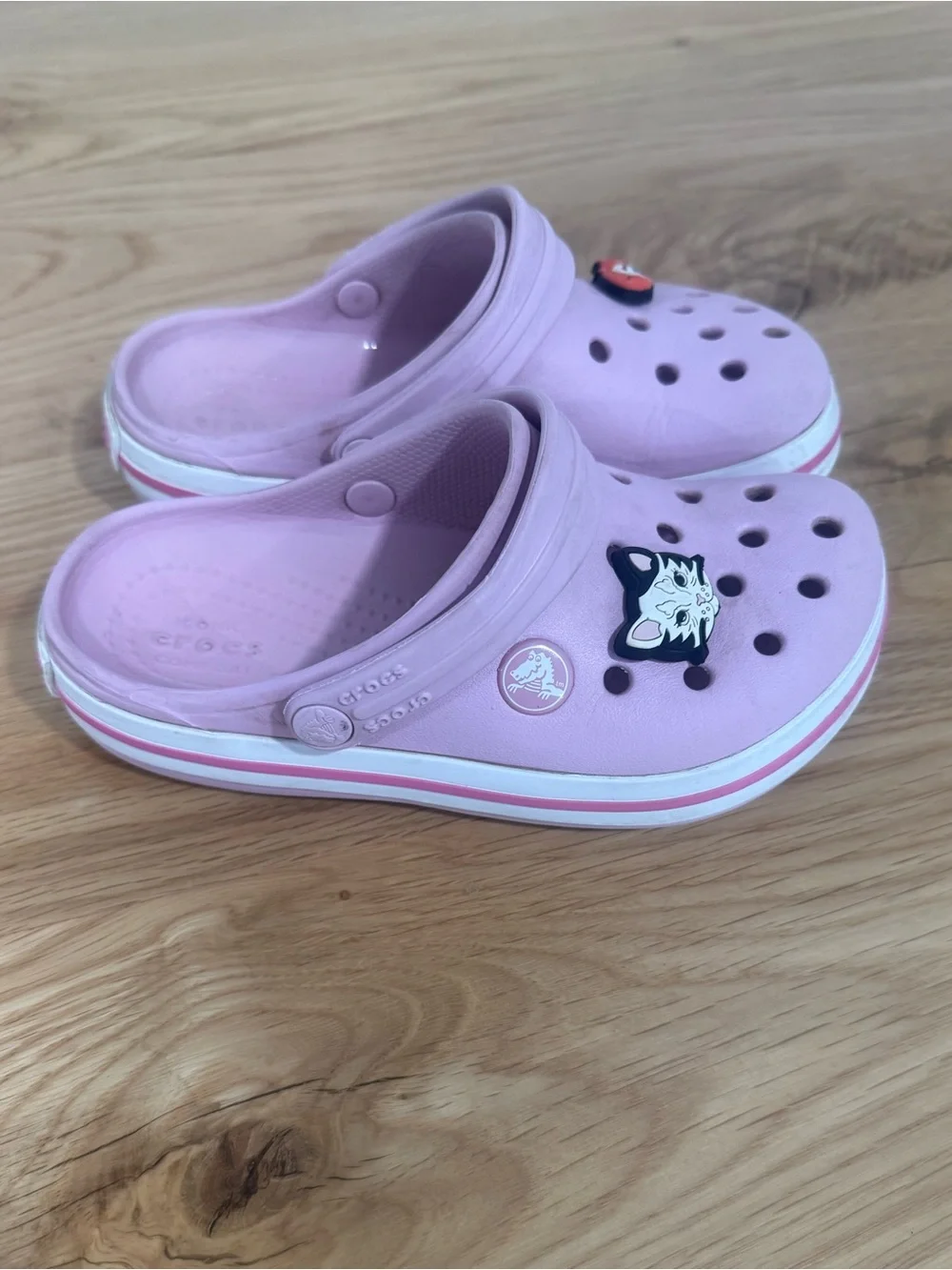 Kids Pink Crocs - Comfortable Slip-On Size 11 Toddler